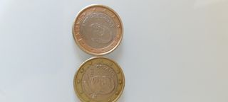 1 Euro Spagna 2007 errore metallo