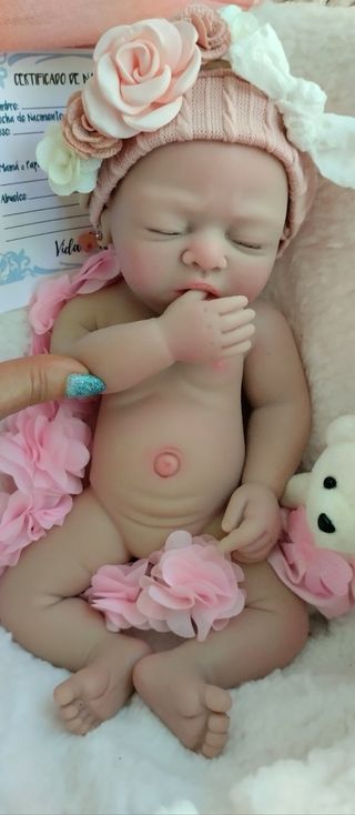 Bebé Reborn Silicona Niña 33cm