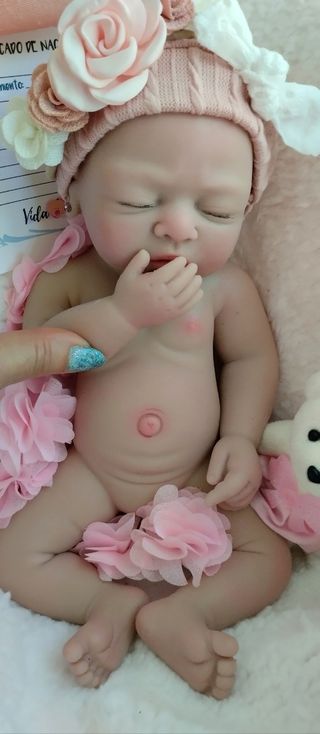 Bebé Reborn Silicona Niña 33cm