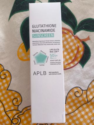 Protetor Solar APLB Glutathione Niacinamide SPF50