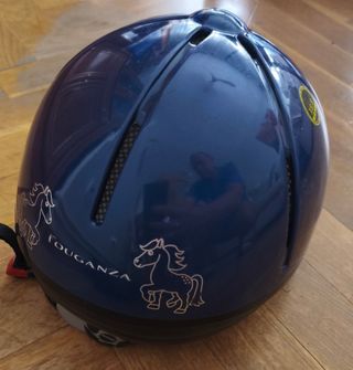 Casco Hípica Decathlon Junior Blue