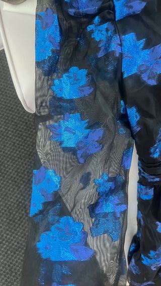 Vestido Zara Negro y Azul Eléctrico