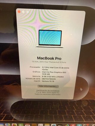 MacBook Pro 13 pulgadas 