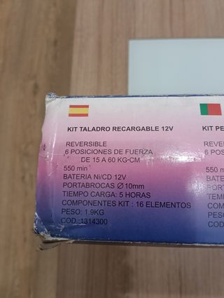 Taladro Recargable 12V Canora Kit