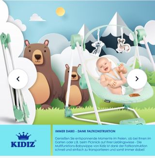 Tumbona eléctrica KIDIZ con balanceo y música