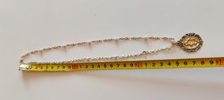 Collar Vintage Letra D Plata y Oro