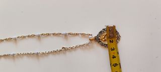 Collar Vintage Letra D Plata y Oro