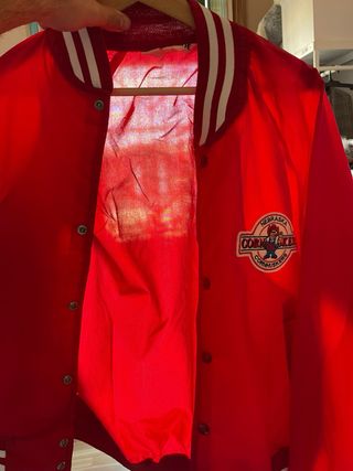 Chaqueta Bomber Vintage Nebraska Roja Talla S