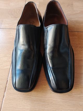 Mocasines de piel negros talla 40
