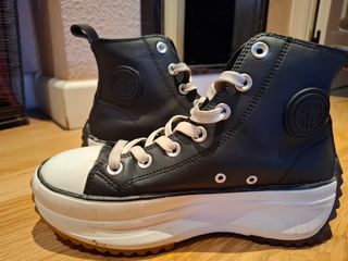 Zapatillas Botas Plataforma Mujer Negras 