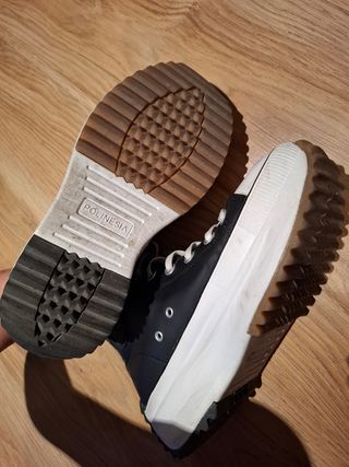 Zapatillas Botas Plataforma Mujer Negras 