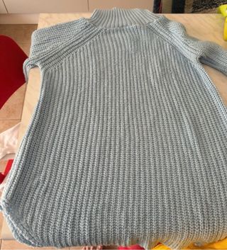 Maglione lungo azzurro