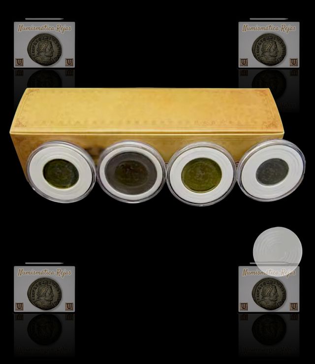 2 Lotes - 20 Cápsulas Monedas con goma hasta Ø46mm