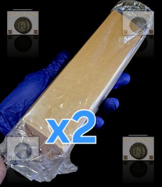 2 Lotes - 20 Cápsulas Monedas con goma hasta Ø46mm