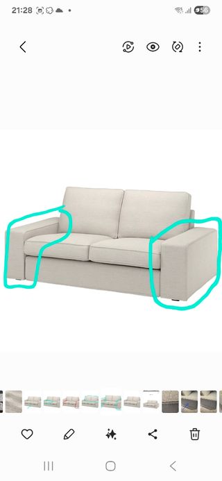 Fundas reposabrazos Sofá KIVIK Beige