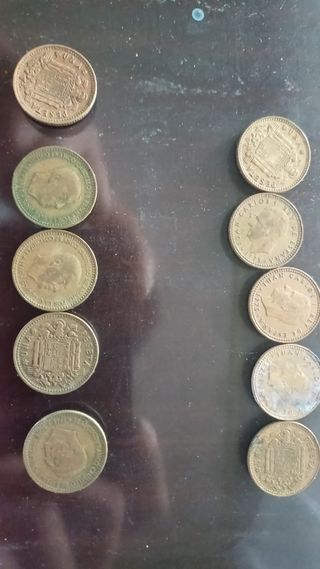 Monedas Peseta Franco 1961 y Juan Carlos 1974