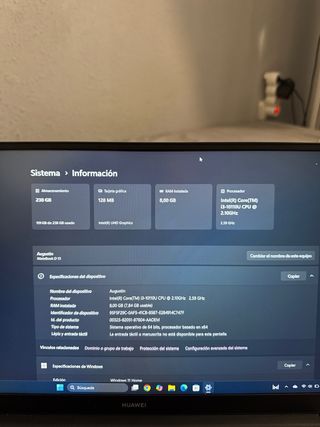 Portátil Huawei Gris/Plateado Casi Nuevo