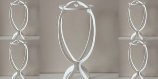 5 Soportes Pelucas 35cm Blanco