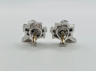 Pendientes Oro Blanco 18k Diamantes