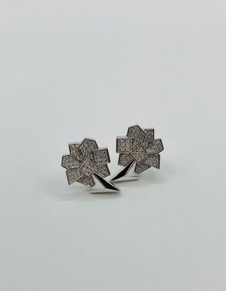 Pendientes Oro Blanco 18k Diamantes