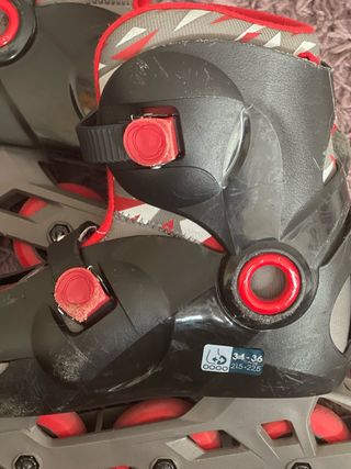 Patines en línea Oxelo negros y rojos
