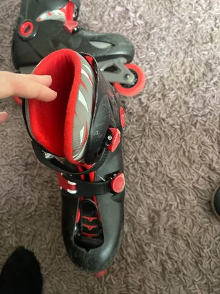 Patines en línea Oxelo negros y rojos