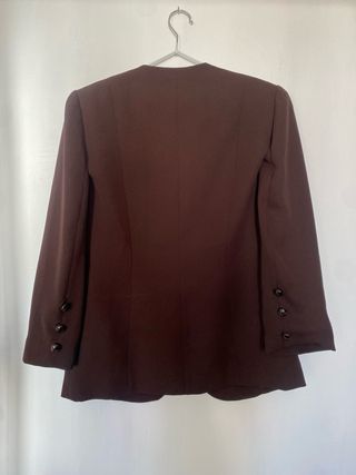 Traje Vintage Chaqueta y Falda Marrón 