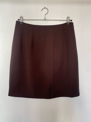 Traje Vintage Chaqueta y Falda Marrón 