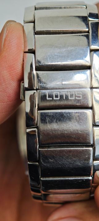 Reloj Lotus Hombre Shine Naranja y Plateado