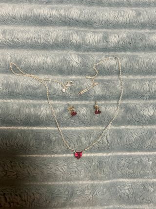 Conjunto Pandora Corazón Rojo