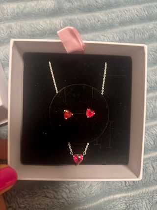 Conjunto Pandora Corazón Rojo