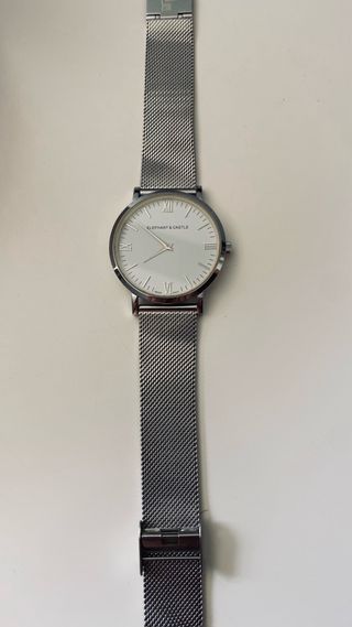 Reloj Elephant & Castle Plata y Blanco
