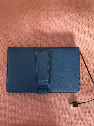 Funda para tablet con teclado USB azul