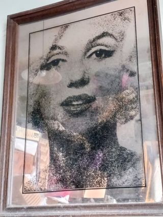 Specchio Marilyn Monroe cornice in legno 43x33