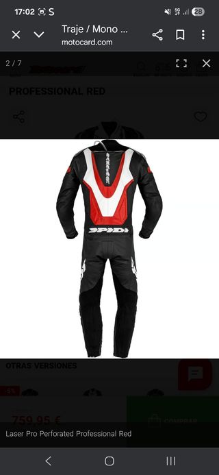 Mono de cuero para moto