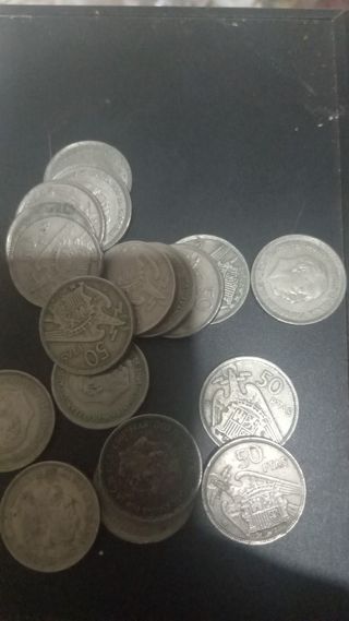 Monedas 50 Pesetas 1957 Franco (Lote)