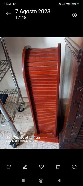 2 Muebles Porta CD Madera Teka