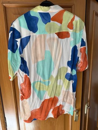 Camisa Zara Estampada Manga Corta Hombre