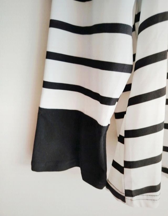 Camiseta Rayas Negro y Blanco Talla M