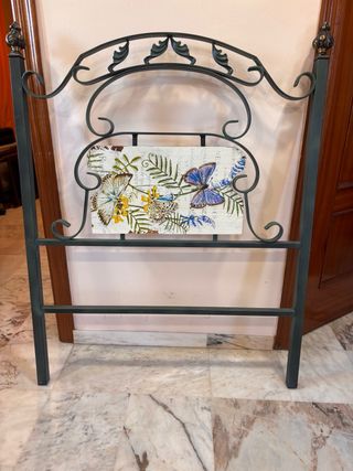 Cabecero de cama de hierro forjado mariposa 90