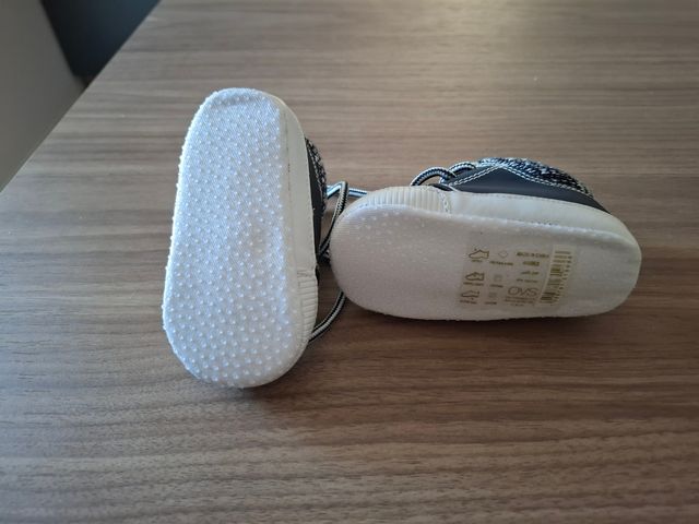 Scarpine neonato blu con lacci