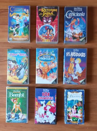 Lote 9 Películas VHS Disney Clásicos
