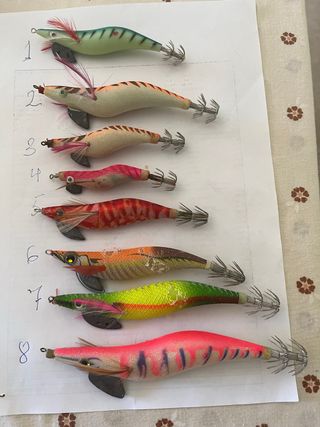 Lotes de señuelos para calamar y sepia