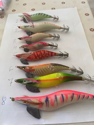 Lotes de señuelos para calamar y sepia