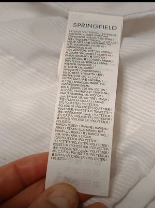 Chaqueta Springfield Algodón Blanca