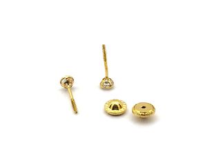 pendientes oro 18k con piedra con circonita