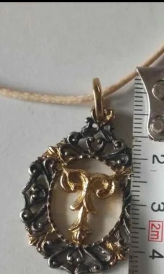 Colgantes Plata Ley Iniciales Oro y Plata