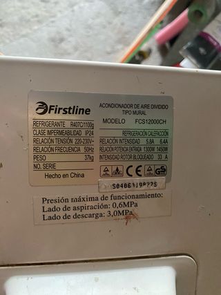 Aire Acondicionado Firstline Frío/Calor