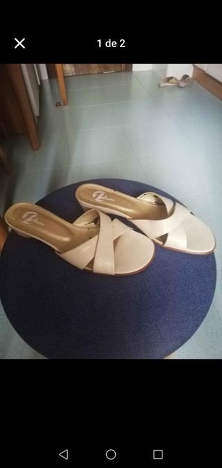 Sandalias Beige