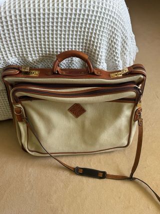 Porta trajes vintage beige
